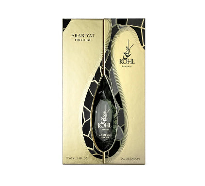 Kohl Arabiat Prestige perfume packaging on a white background