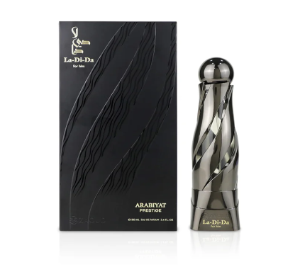 La-Di-Da perfume bottle and packaging on a white background