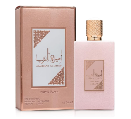 Ameerat Al Arab perfume bottle and packaging on a white background