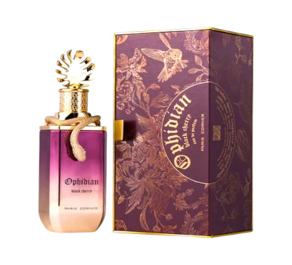Ophidian perfume bottle and packaging on a white background