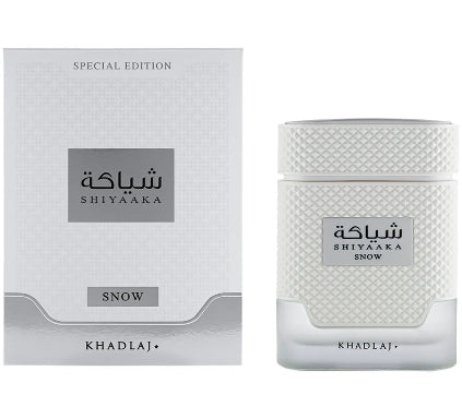 Shiyaáka Snow perfume bottle and packaging on a white background